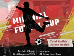Pendaftaran Millenial Futsal Cup 2022 GMC Kabupaten Bone Resmi Ditutup