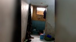 Potongan video kondisi ruang tahanan yang jendela teralis dirusak tahanan untuk kabur dari ruang sel(istimewa)