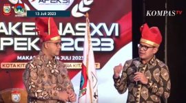 Bakal calon presiden (bacapres) Koalisi Perubahan, Anies Baswedan dan Walikota Bogor sekaligus Ketua APEKSI, Bima Arya di acara Rakernas XVI Asosiasi Pemerintah Kota Seluruh Indonesia (Tribun news)