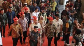 Menhan Prabowo Subianto menghadiri kegiatan rapat kerja nasional Asosiasi Pemerintah Kota Seluruh Indonesia (Rakernas Apeksi) XVI 2023 di Kota Makassar, Kamis (Tribun News)